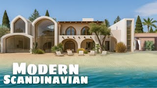 Bloxburg: Luxury Beach Scandinavian House (Bali inspired) | House Build | Roblox
