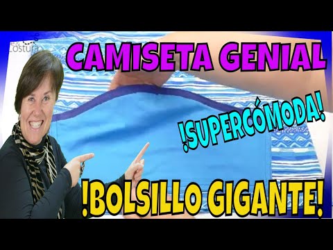 PONER BOLSILLO a CAMISETA 👕  Bolsillo tipo  CANGURO 🦘