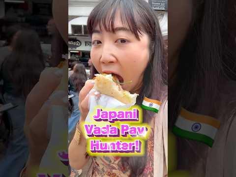 Japanese try the most iconic and oldest Vada Pav shop in South Bombay 🇮🇳 #southbombay #vadapav