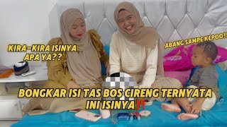 BONGKAR ISI TAS BOS CIRENG TERNYATA INI ISINYA || Trishazia