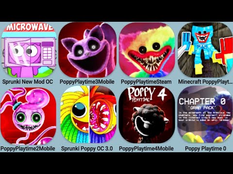 Sprunki New Mod OC, Poppy Playtime 0, Poppy Minecraft, Sprunki Poppy OC, Poppy Playtime 3+4 Mobi+Ste