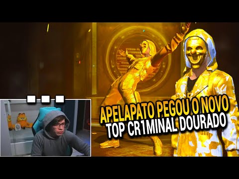 REAÇÃO DO APELAPATO AO PEGAR A SKIN DO TOP CR1MINAL DOURADO, MELHOR TOP DO FF?