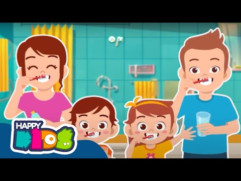 ¡Cepíllate los dientes conmigo!😀🥳 Canciones Infantiles 2025 |🥳 Happy Kids