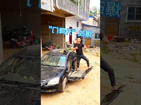 I installed a motor in the car door 🚘 renewed the broken car / new model car #shorts #car #trending