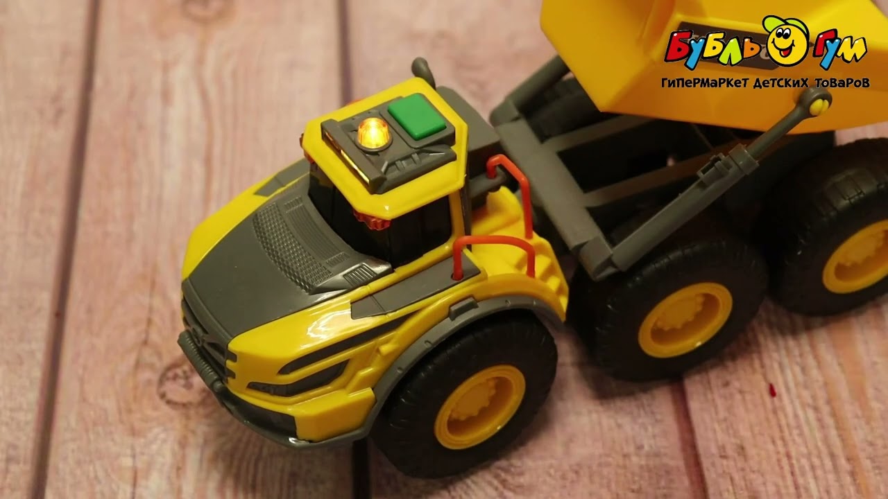 Самосвал VOLVO DiCKiE TOYS световые и звуковые эффекты 23см - видео