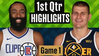 LAC CLIPPERS VS DENVER NUGGETS | GAME 1 | 1ST QUARTER PART 2 #nbaplayoffs