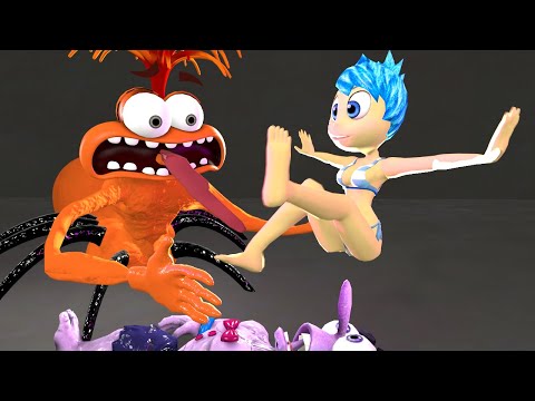 Joy vs Anxiety and Pomni - inside out 2 animation