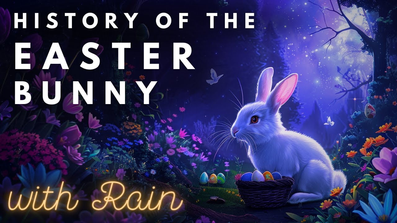 RAINY Bedtime Story - The Sleepy History of the Easter Bunny - Storytelling and Rain