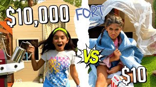 Las Vegas Sister Vlog: Cheap vs Expensive Fort CHALLENGE!