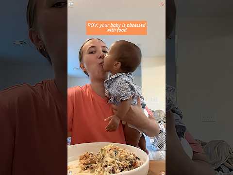 Your baby can’t wait to try some food#funny #funnyvideos