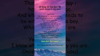 Justin Bieber ft. Big Sean - As Long As You Love Me (Lyrics) #shorts