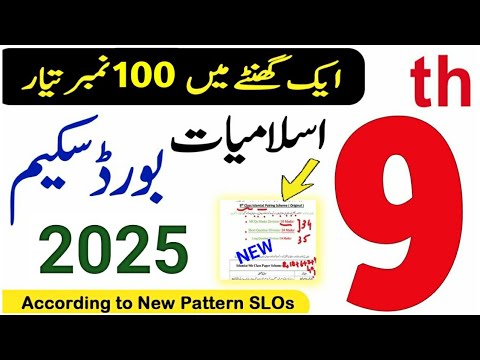 9th Class Islamiat Pairing Scheme 2025|9th Class Islamiat Guess Paper 2025|Class 9 Islamiat Paper