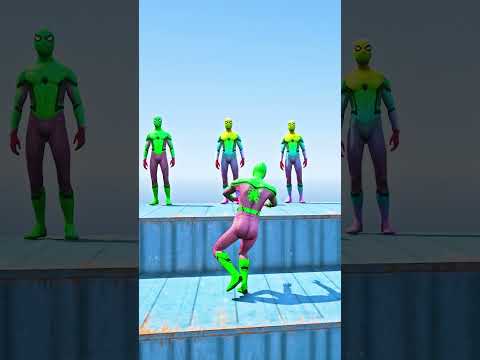 GTA 5 Epic Ragdolls | Spider-Man Minions Jumps / Fails ep.1084 #shorts