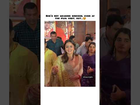 Tradition on her terms❤️#aliabhatt #durgapuja #bollywood #viralvideo #shorts