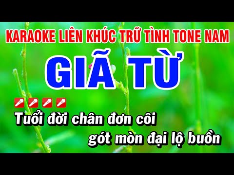 Karaoke Liên Khúc Trữ Tình Nhạc Sống Tone Nam Dễ Hát – Giã Từ | Hoài Phong Organ