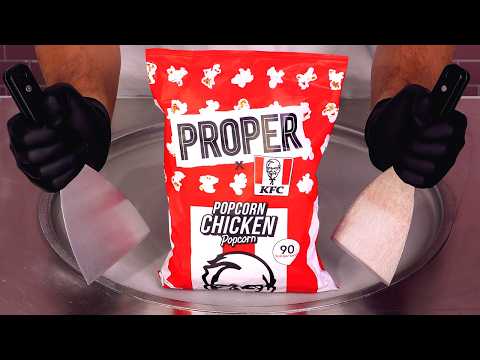 KFC Chicken Popcorn Rolled Into Ice Cream 🍗🔥 | ASMR