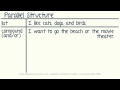 Parallel Structure in Writing