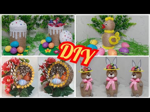 🌺КРАСОТА к ПАСХЕ🌺4 ИДЕИ🌺Пасхальные поделки своими руками🐥Пасхальный декор.Diy Easter crafts