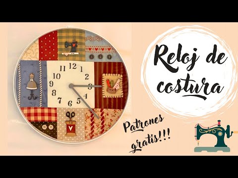 Transforma tu reloj de IKEA en uno para tu cuarto de costura. Tutorial con patrones gratuitos