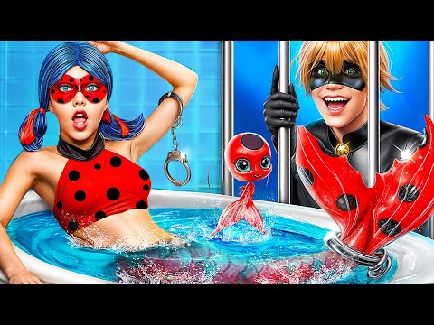 Как стать Русалкой в Реальной жизни! Из Леди Баг в Русалку в тюрьме!