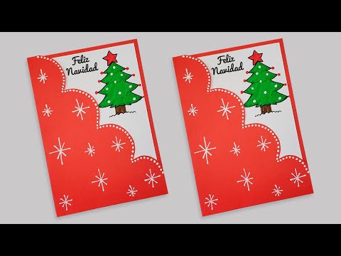 🎄Linda Tarjeta Navideña 🎄🥰 Tarjeta Navideña hecha a mano🎅🎄🥰Muy fácil!🥰