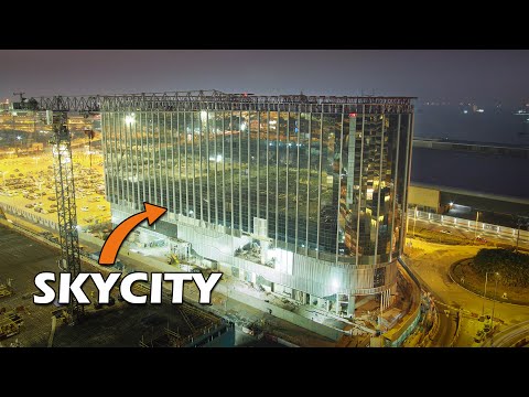 Hotel Construction in HONG KONG SKYCITY - CINEMATIC TIMELAPSE 4K - Regala Skycity Hotel