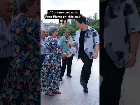 🎤Coreano cantando Peso Pluma en México🇲🇽🤣🔥 pt.1 #pesopluma #cdmx #shorts