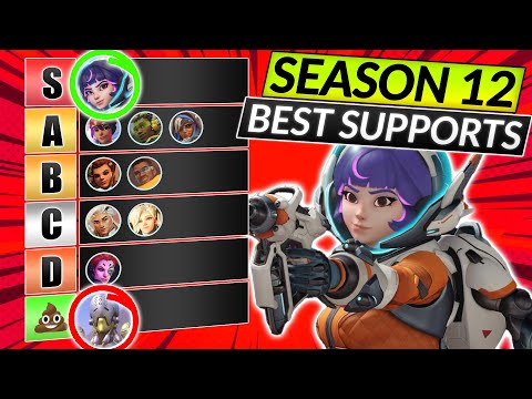 NEW SEASON 12 SUPPORT TIER LIST - BEST and WORST Heroes to Main - Overwatch 2 Guide