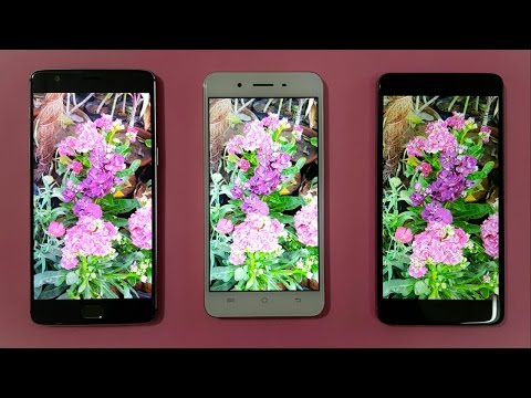 (ENGLISH) Redmi Note 4 vs Vivo Y55L vs One Plus 3 Screen Comparison - Real 100%