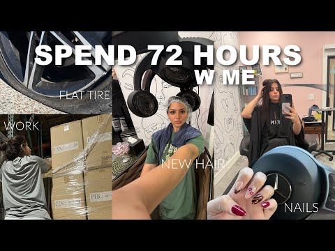 spend 72 hours with me /nails ,hair, work