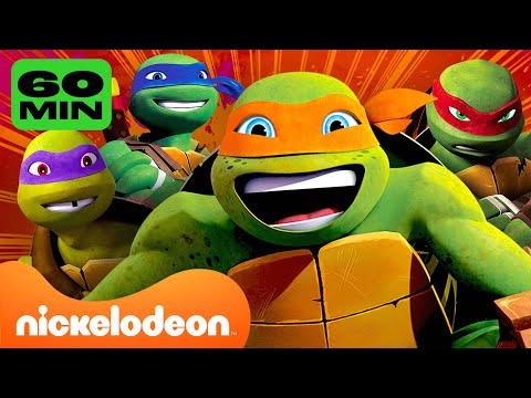 Tartarugas Ninja | 60 MINUTOS de Michelangelo como o Irmão Mais Novo! 🤭 | Nickelodeon em Português