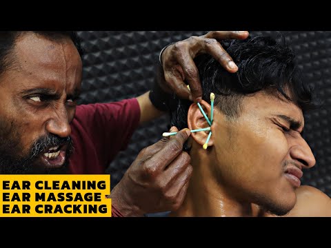 Ear Cleaning & Earwax Extraction | Head Massage & Neck Cracking | Spine Cracking | Ear Massage ASMR