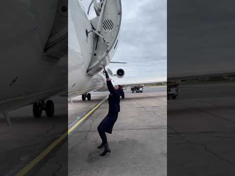 It's our job to open the stairs for the airplane. #shorts #short #trending #viralshorts #respect
