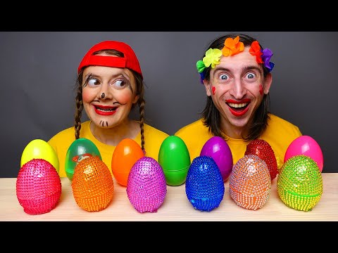 Mukbang Giant COLOR Eggs 큰 색깔 계란 by MUKACHU