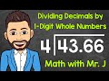 Dividing Decimals by 1-Digit Whole Numbers