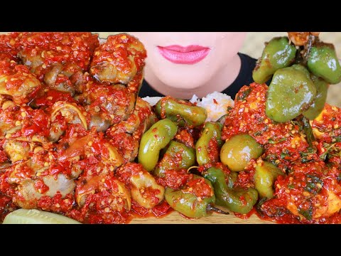 ASMR ATI AMPELA PEDAS CABE GENDOT DAN TELUR SAMBAL KEMANGI | ASMR MUKBANG INDONESIA