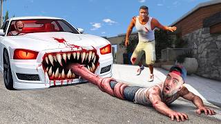 FRANKLININ ARABASI GRANNY CANAVARI OLDU - GTA 5 MODS