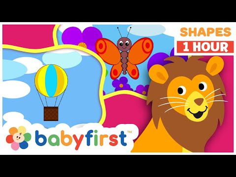 Learn Shapes for kids | Shapes School | Educational Video | Lion | Hot Air Balloon + | BabyFirst TV