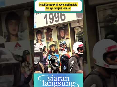 cewek ini kaget saat foto diri nya menjadi sponsor helm