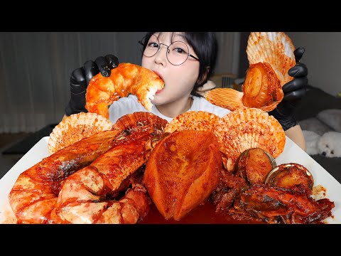 매콤한 해물찜 먹방🔥새우, 가리비, 전복, 게, 소라 SPICY SEAFOOD BOIL MUKBANG ASMR