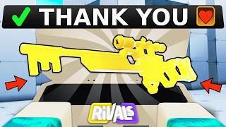 🔴FREE SKINS - 1v1 ME... (Roblox Rivals Live) | Charm ON