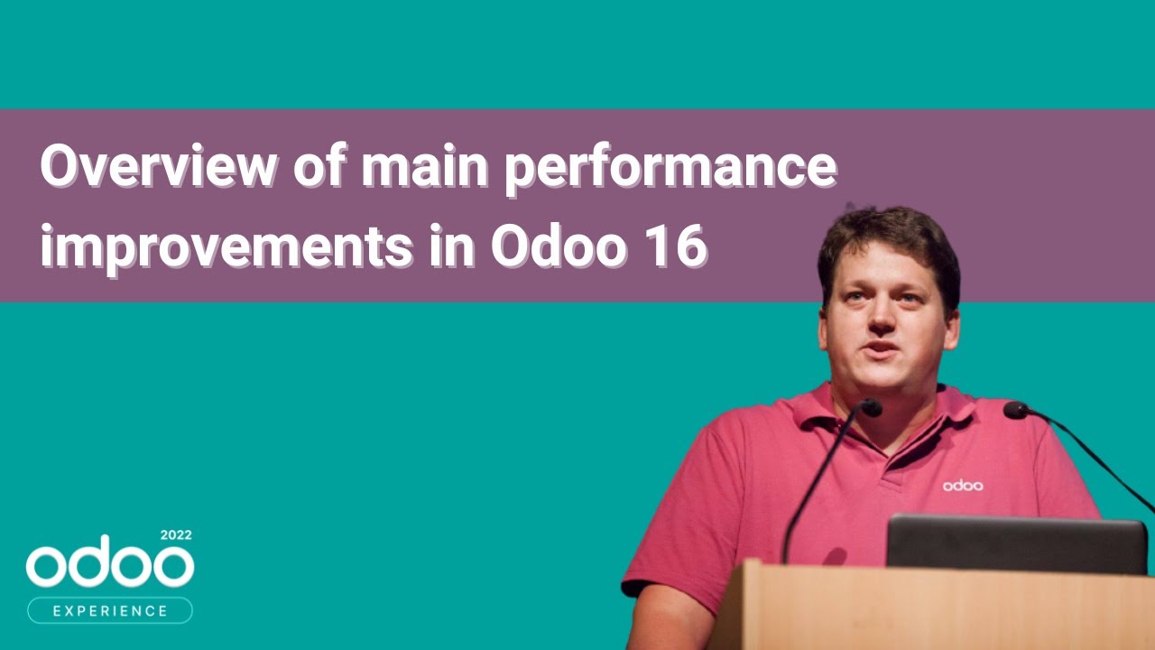 Overview of main performance improvements in Odoo 16 | 10/12/2022

An introduction to the main technical changes we did in Odoo 16 to boost performance.