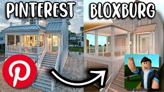 PINTEREST builds me A BEACH HOUSE in BLOXBURG | Welcome To Bloxburg Speedbuild *VOICED*