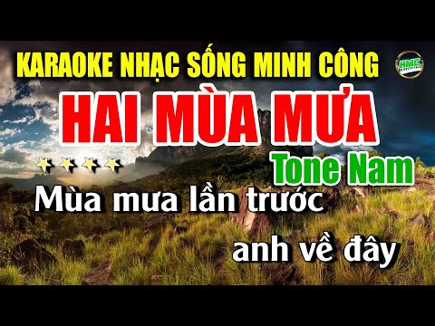 Karaoke Nhạc Trữ Tình Tone Nam Dễ Hát | Nhạc Vàng BOLERO Tuyển Chọn – HAI MÙA MƯA