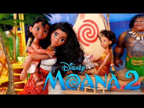 Moana & Baby Sister Simea Dolls Morning Routine