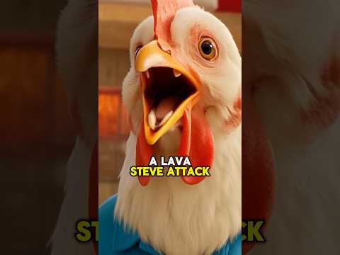 Chicken's Lava Steve (Chicken Reacts to Steve's Lava Chicken) #minecraft #movie #lavachicken #edit