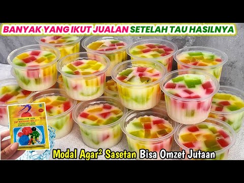 REZEKI GAK ADA YANG TAHU! MODAL AGAR2 SASETAN OMZET JUTAAN RUPIAH | Puding Cup Susu Mozaik Pelangi