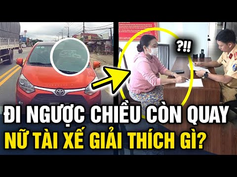 Vụ lái ô tô NGƯỢC CHIỀU rồi cố thủ cầm điện thoại quay, nữ tài xế NÓI GÌ tại công an | Tin 3 Phút