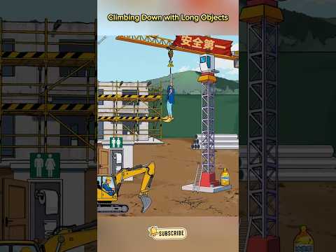 Climbing Down with Long Objects #gaming #gameplay #youtubeshorts