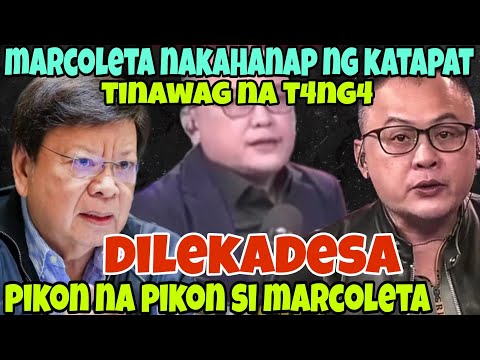 MARCOLETA NAKAHANAP NG KATAPAT, PIKON AT HINDI NAKAPALAG! TINAWAG NA T4NG4 ANG MGA REPORTERS